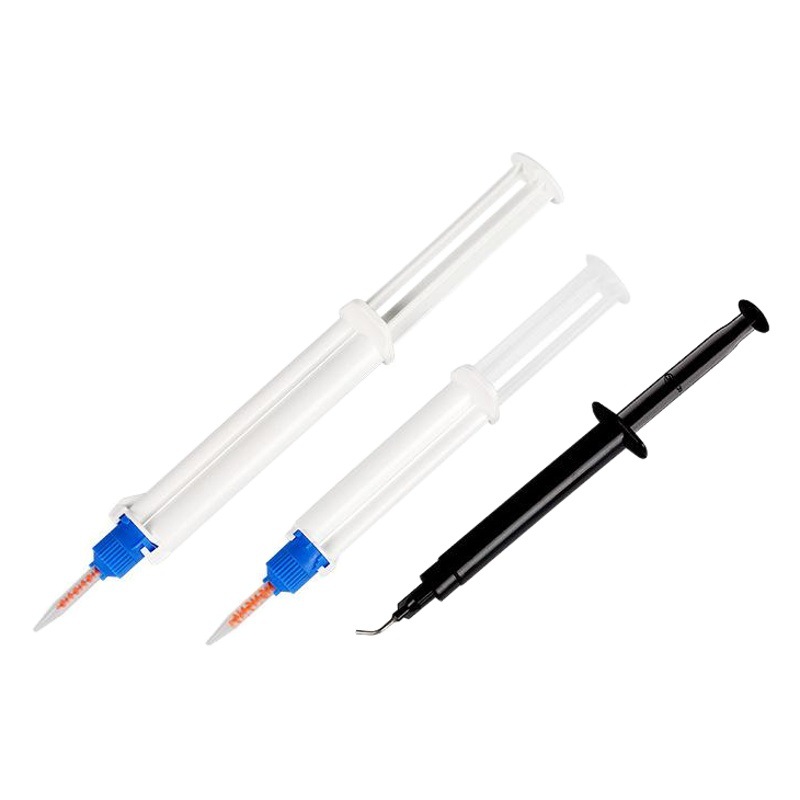 2,5 ml 5ml doble tubo de gel cabeza mezcladora dientes blanqueamiento barrera gingival
