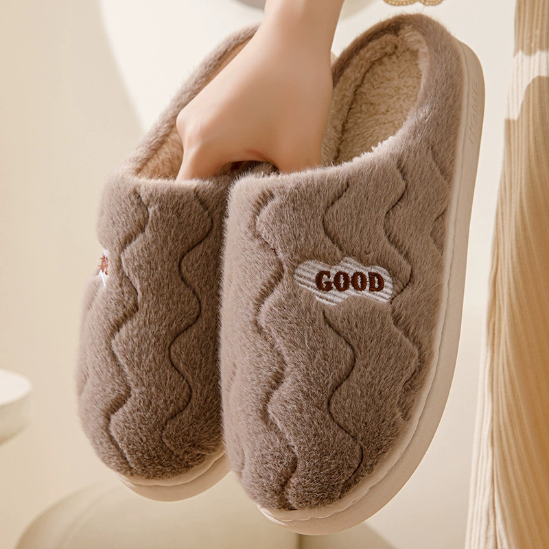 Осенние и зимние хлопчатобумажные тапочки мужской домашний отель спальня в семье