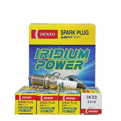 Long-life DENSO IK22 5310 iridium alloy spark plug, anti-carbon buildup, suitable for daily family car driving