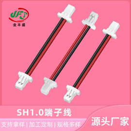 金丰盛加工 SH1.0端子线 录音机电源连接线 2PIN公头红黑PVC线束