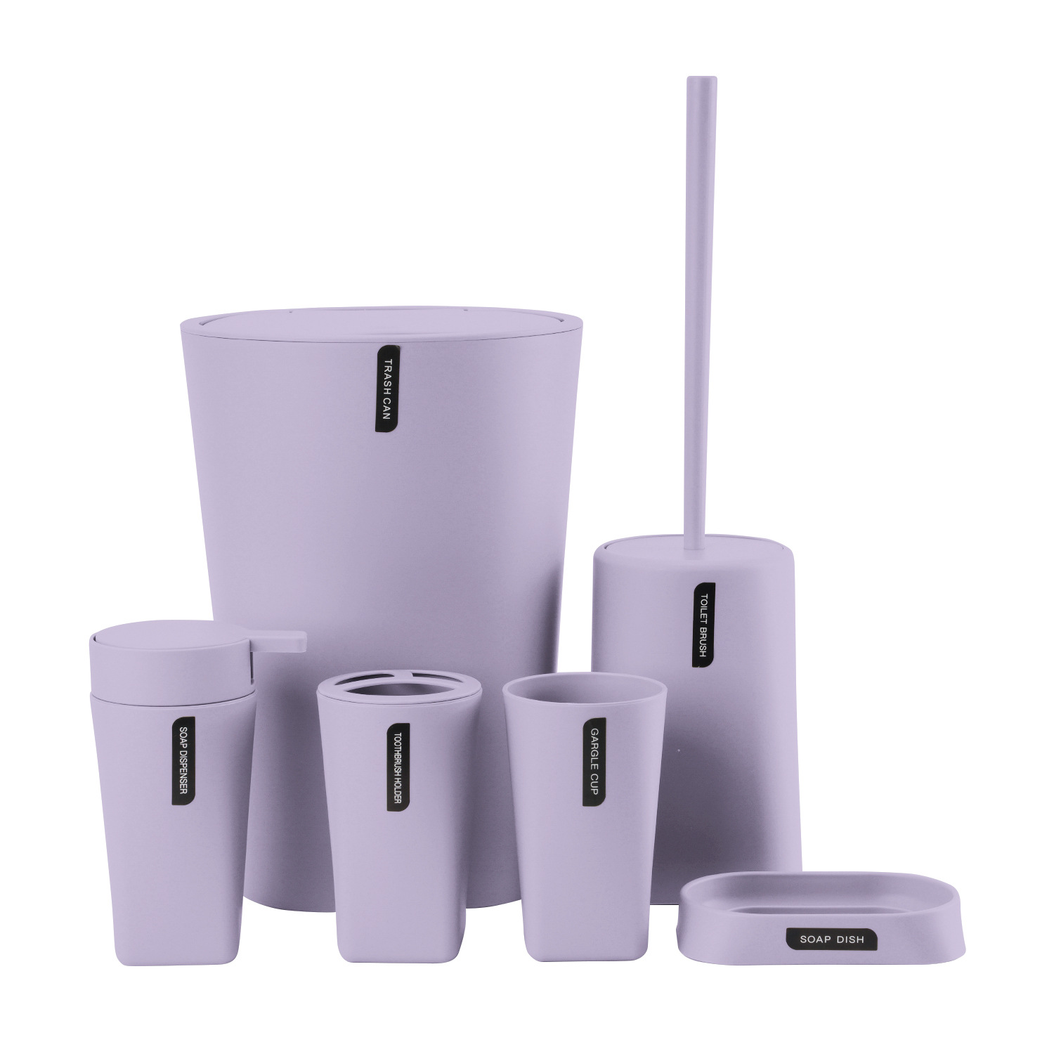 artículos de baño con cubierta set de seis piezas enjuague bucal local redondo cepillo de dientes caja de jabón de almacenamiento set de lavado de baño