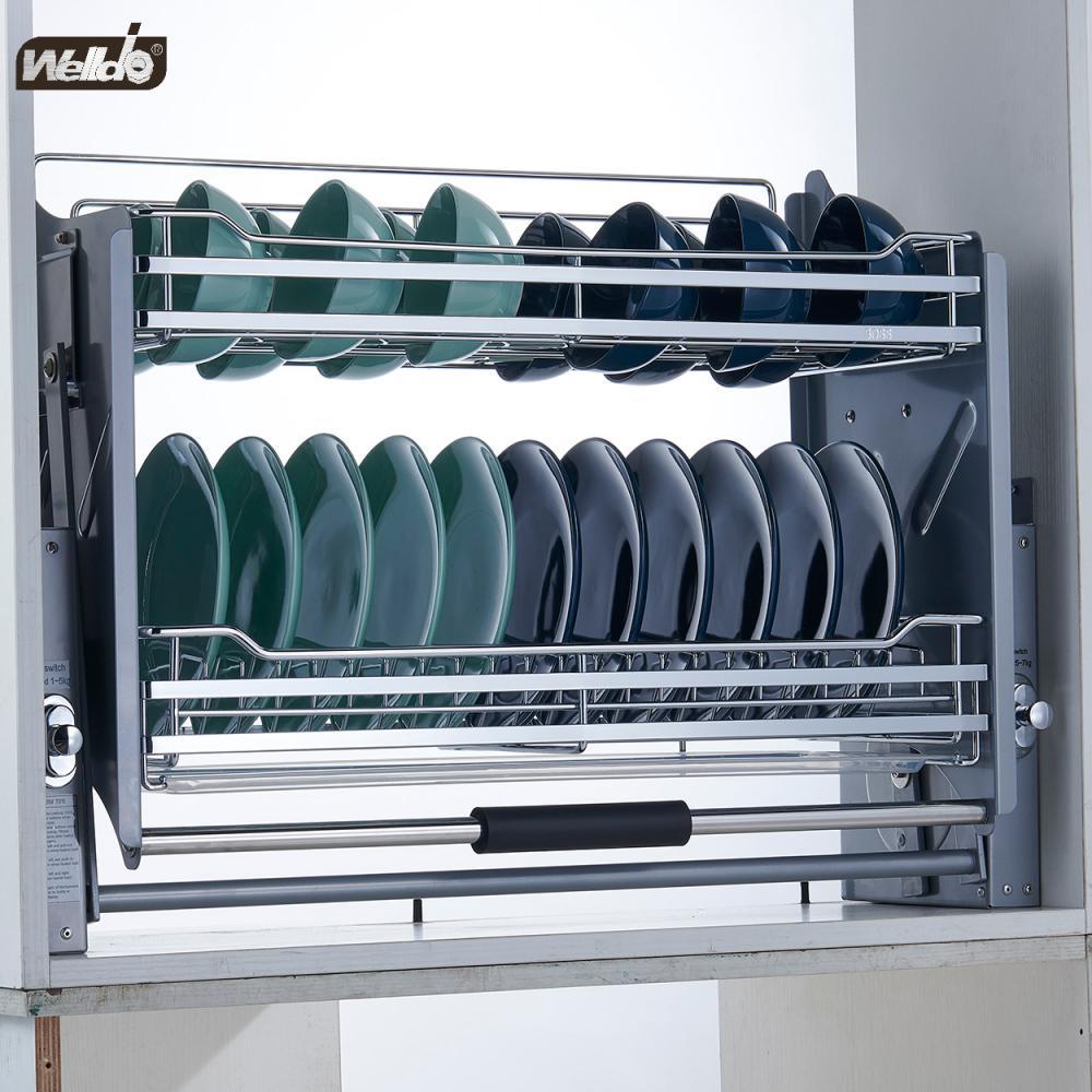 Welldo纬东 厨房吊柜升降机拉篮双层收纳升降机拉篮调味拉篮