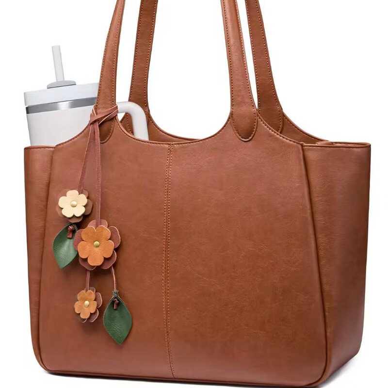 2026 Cross-Border Hot-Selling Vegan Leather Work Nurse Teacher Shoulder Bag High-End Handbag Waterproof Tote Bag