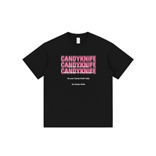 纯棉圆领宽松印花短袖T恤男女夏季学生情侣装ins潮牌韩版上衣