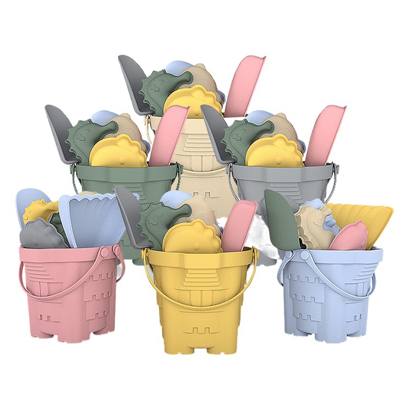 Juguete DE PLAYA DE LOS NIÑOS cubo de la pala océano serie cubo portátil natación padre-niño arena excavación silicona playa traje de juguete