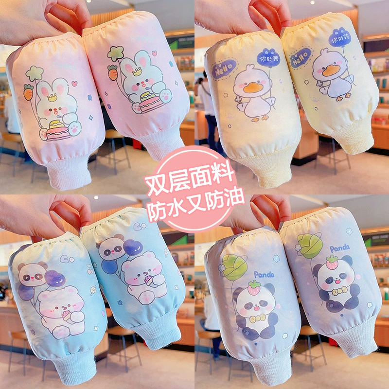 Производитель оптом зимние детские манжеты анти-грязные рукава для девочек манжеты мультфильм короткий противообрастающее манжеты для студентов защитные рукава