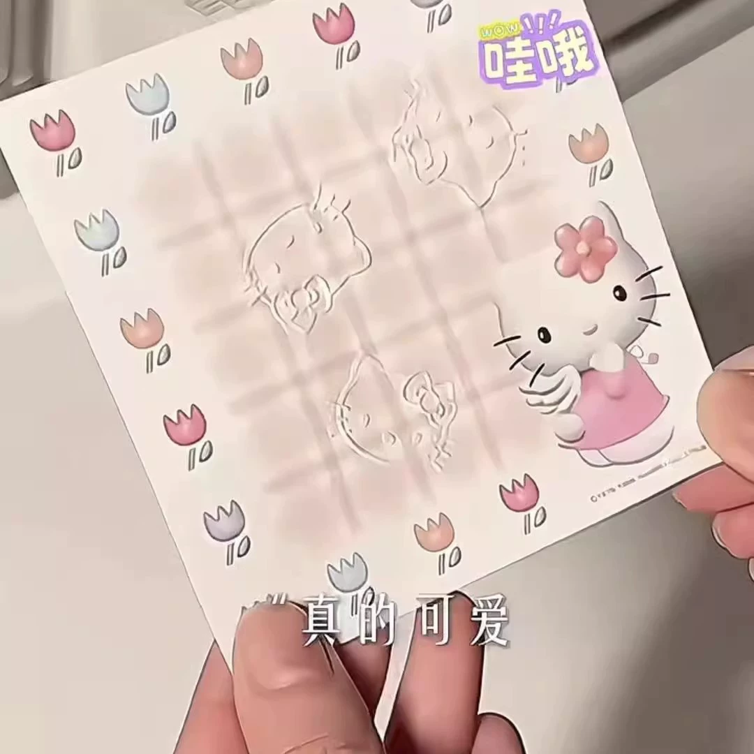 Embosser (Hello Kitty) metal handheld stamping machine, compact pink, embossing roll or set