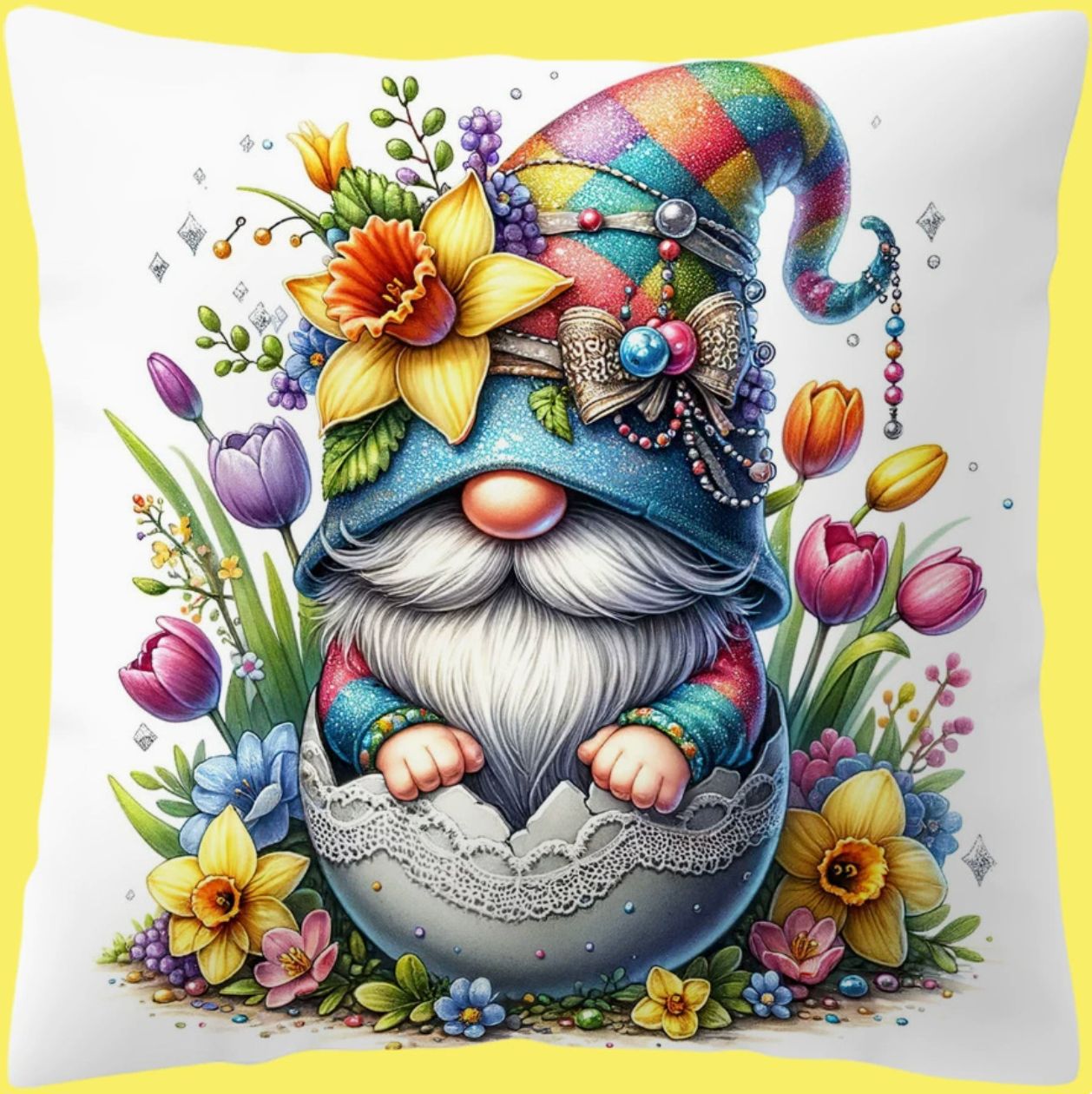 Huevo de Pascua Camión Impresión Funda de almohada Conejo transfronterizo Decoración de vacaciones Hogar Sofá Funda de almohada Funda de cojín