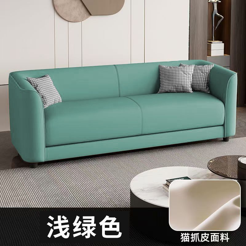 Piel de garra de gato simple y ligera casa pequeña sala de estar apartamento de alquiler barbería doble triple sofá conveniente
