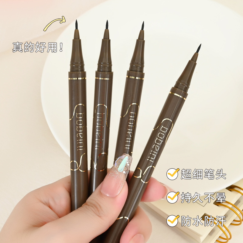 Babani Ultra-Fine Carved Liquid Eyeliner Pen, Ultra-Fine, Quick-Drying, Waterproof, Long-Lasting, Non-Smudged, Not Easy to Fall Off, with Clear Lines