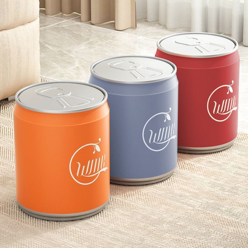 Internet Celebrous Coke Trash Can Creative Cans Large Capacity with Lid Press Type Bedroom Living Room Household Storage Paper Basket