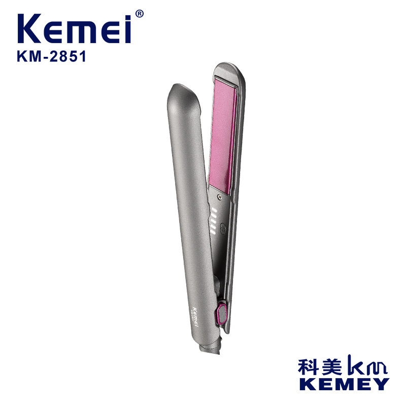 Kemei Km-2851 Straightening and Curling Iron for Women, Hair Styling Tool for Creating Volume and Curling Without Damaging Straight Hair