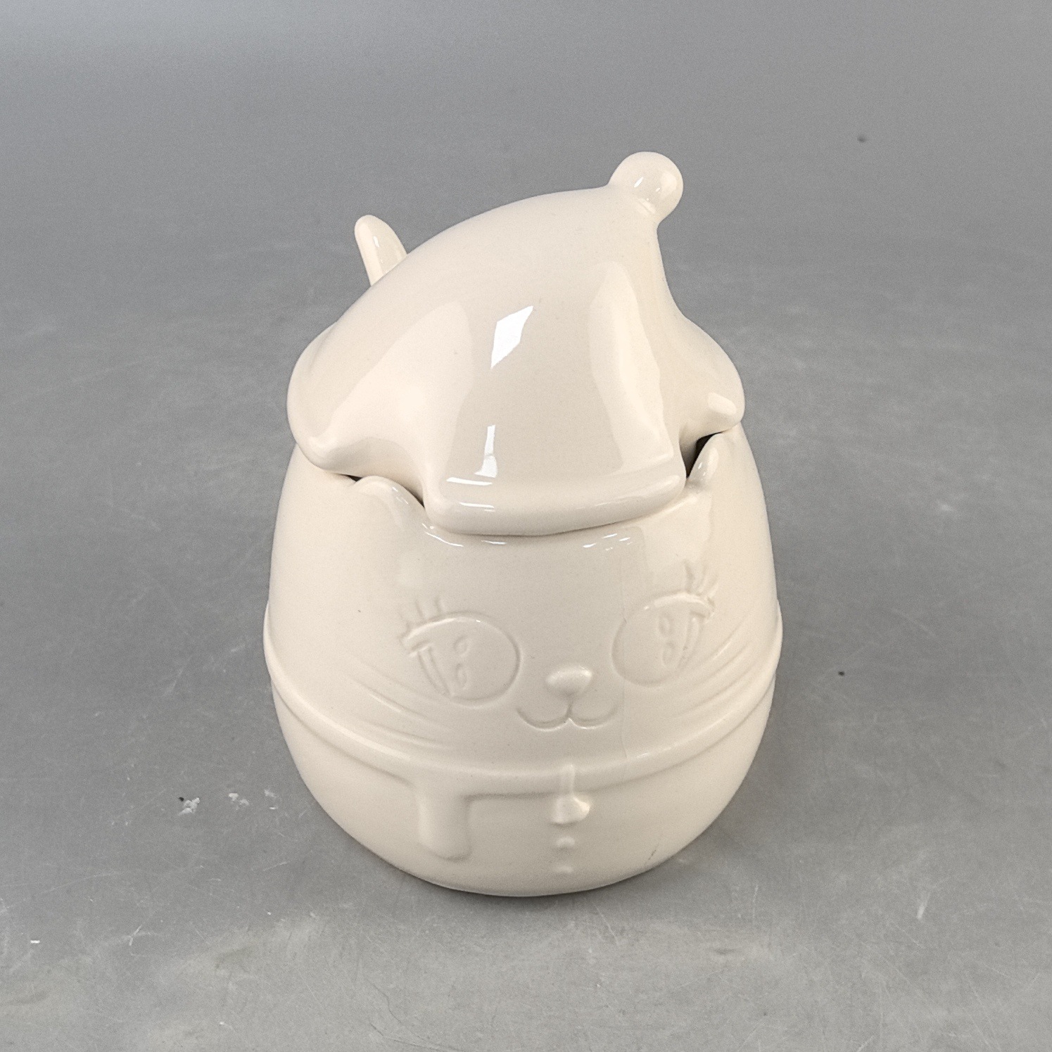 Personalizado creativo encantador cerámica DIY con tapa taza de gato de alto valor artesanía de cerámica encantadora taza de gato