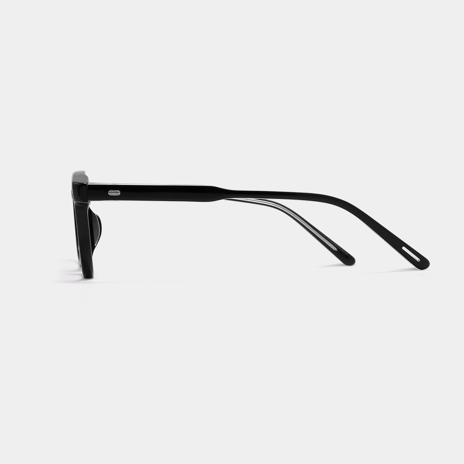 Gm Acetate Square Glasses Black Frame Slimming Bare Face Style_voghion.com