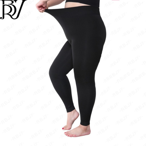 Women's Thick Fleece Leggings Winter Warm Tights High-Waisted Polyester Pants for Plus Size 200 lbs Fat Mm