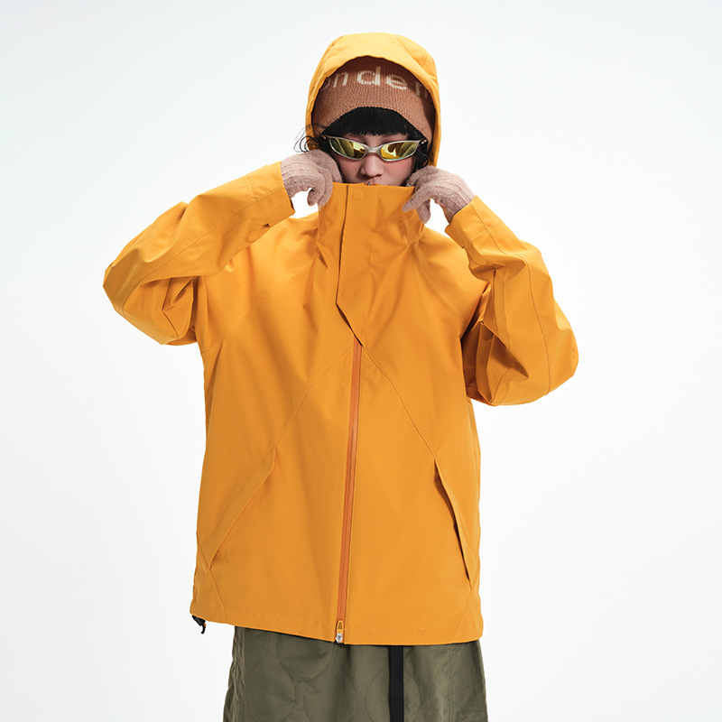 Spring and Autumn High-Collar Magnetic Buckle Waterproof Breathable Outdoor Casual Jacket for Men and Women, Suitable for Live Streaming and Cross-Border Mountaineering