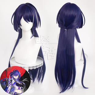 嘤喵崩坏星穹铁道黄泉cos假发仿真头皮顶半扎发型白色挑染cosplay-阿里巴巴
