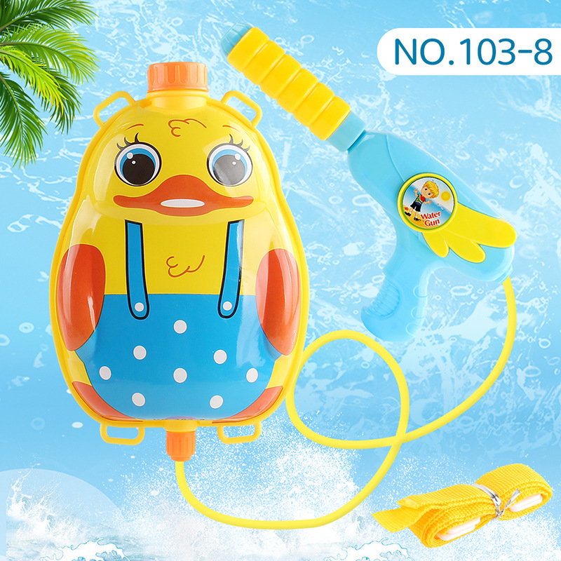 Juguetes de agua de playa para niños mochila de dibujos animados pistola de agua para niños y niñas rociador de agua de verano pistola de agua extraíble de gran capacidad