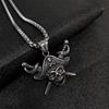 Necklace stainless steel, pendant, men's Pirates of the Caribbean, accessory