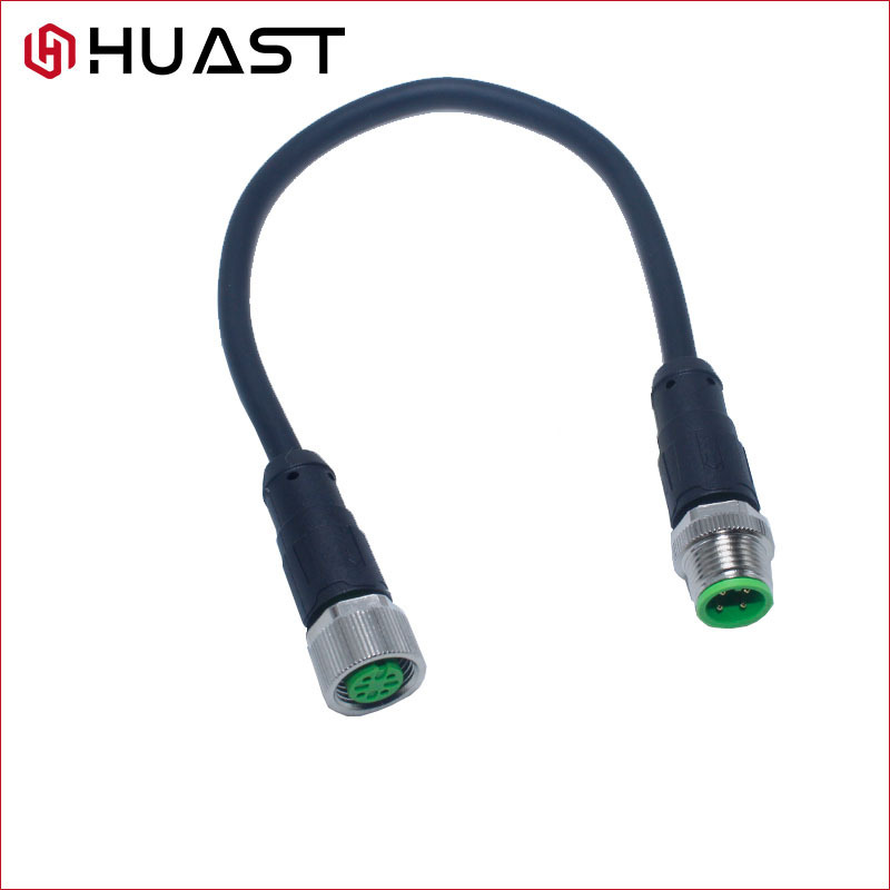 M12 injection molding line male turnkey extension line 4 core 5 pin 8PIN waterproof connector Ethernet wiring waterproof connector