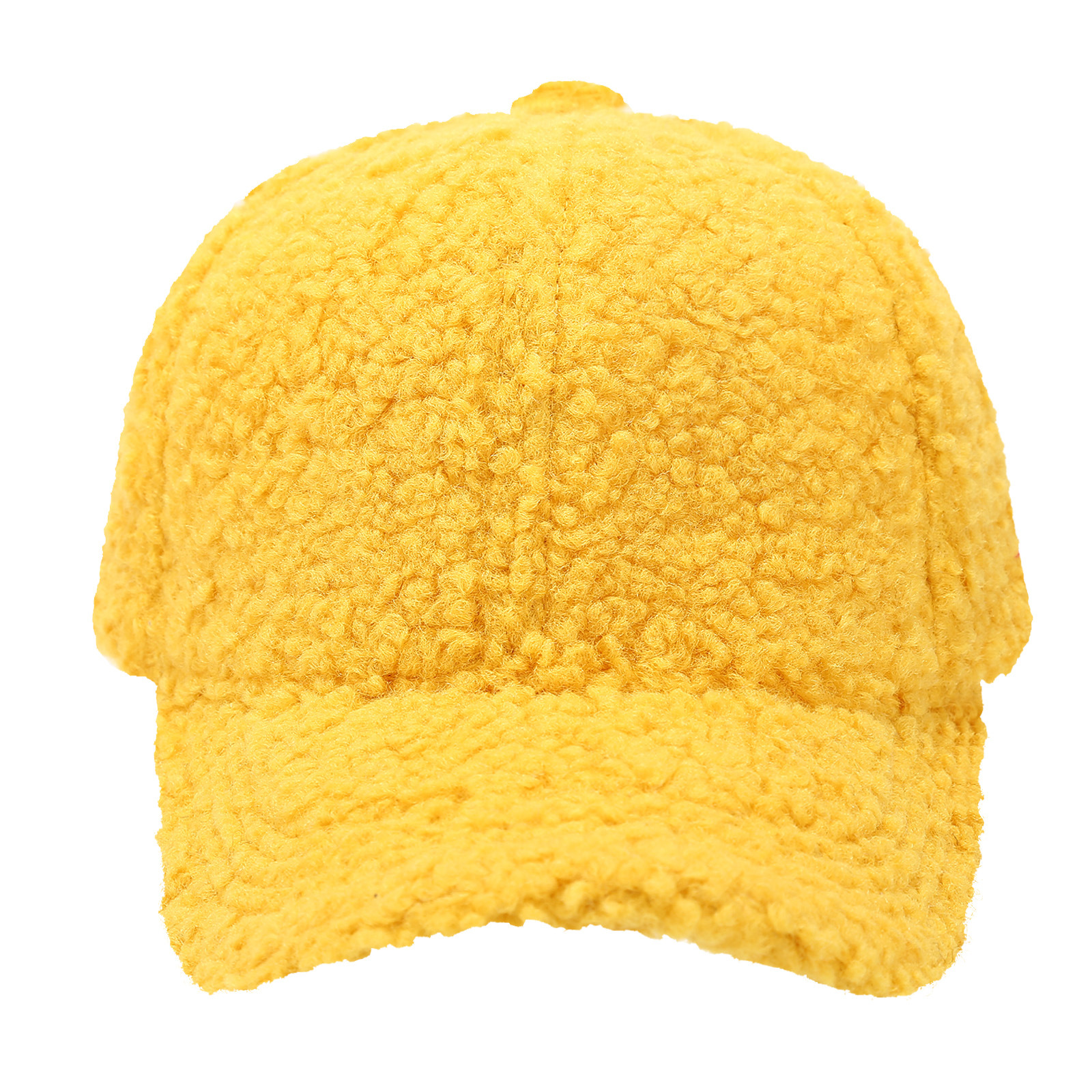 Winter Lamm Wolle Baseball Caps Für Kinder Baby Kinder Warme Dicke Feste Farbe Golf Caps Mädchen Junge Sport Gebogene Krempe Visiere Hut – Detail 5