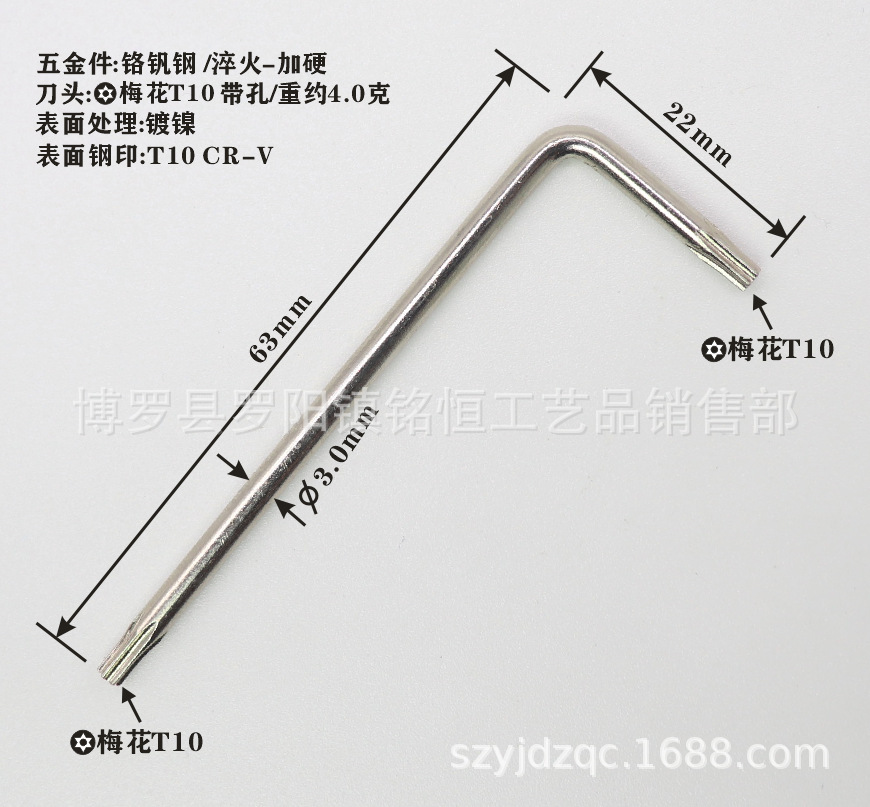 T10带孔-22X63打标 -2