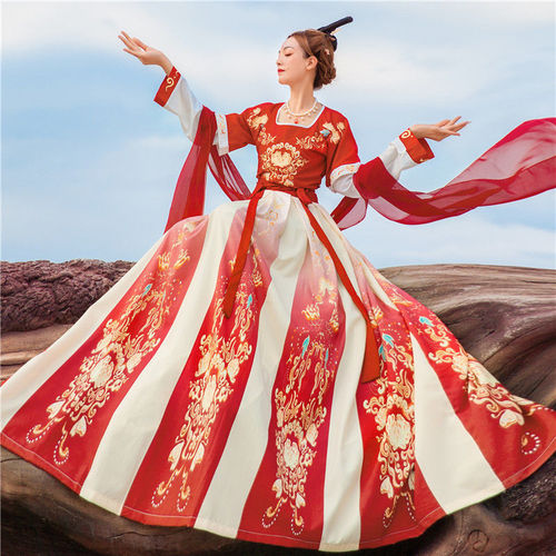 Women chinese dresses hanfu ming qing dynasty princess film cosplay dresses Traditional fairy dresses female waist Chinese style skirt