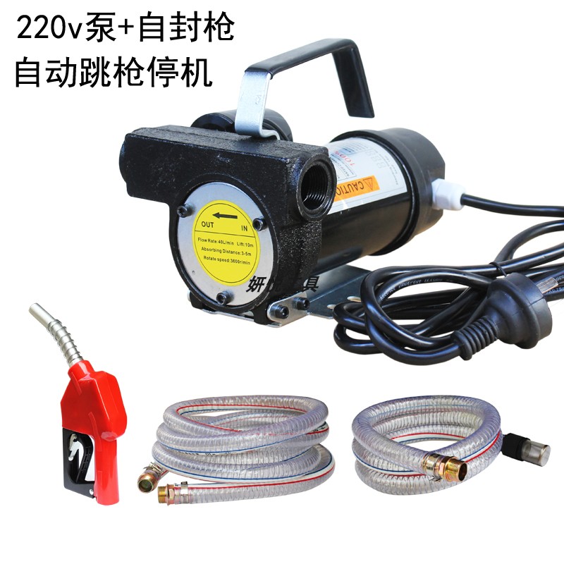Bomba de bombeo eléctrica 220v diesel de gran caudal pistola de aceite 24v bomba de succión de aceite bomba de autoaspiración 12v bomba diesel