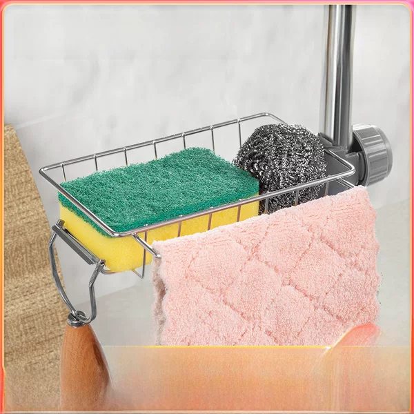 Faucet Rack Stainless Steel Sink Sink Drain Rack Household Kitchen Bathroom Storage Rack