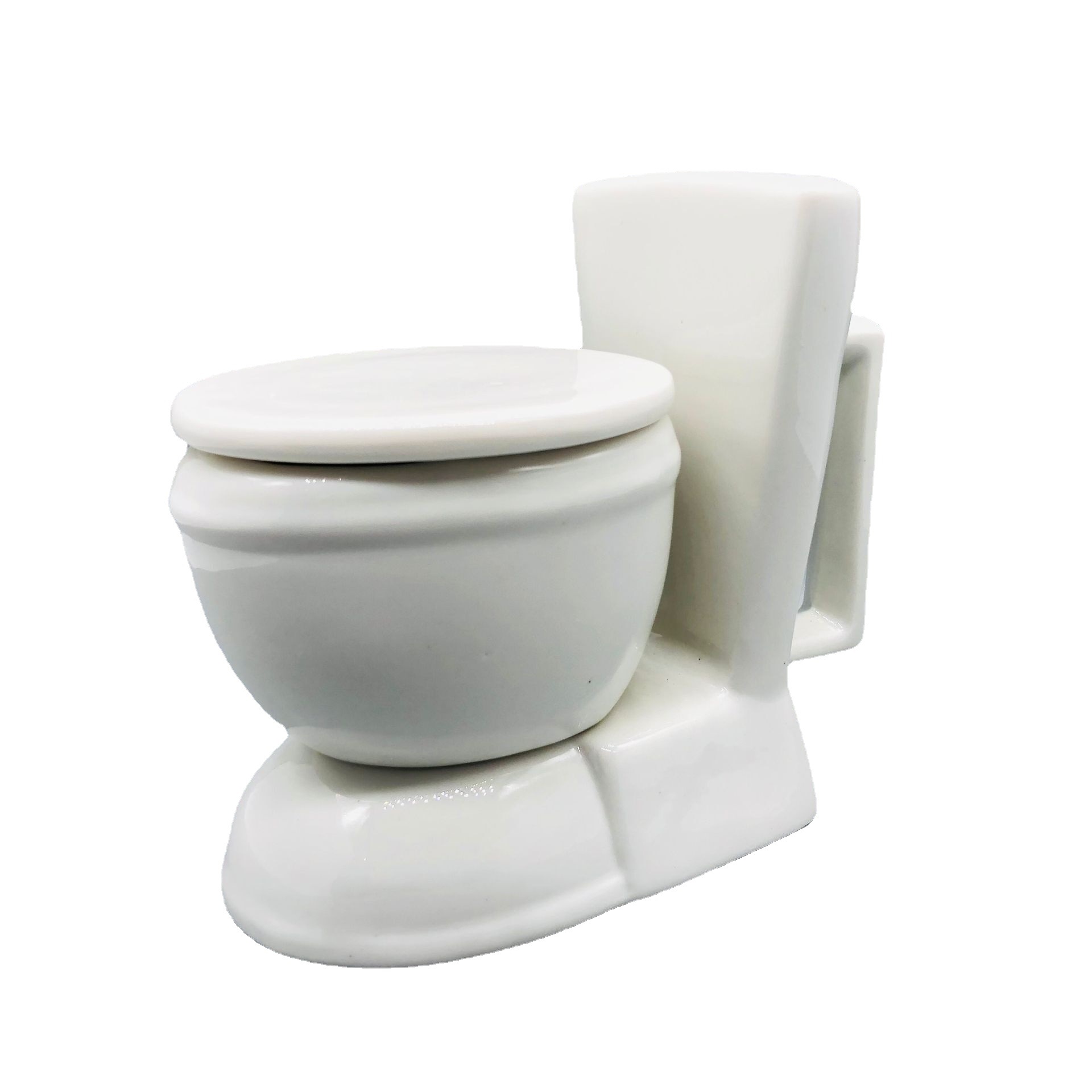 Parodia taza de inodoro creativo de gran capacidad tridimensional taza de caca taza de inodoro con tapa Taza de cerámica