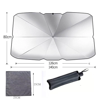 insulation sunshade portable parking Sun shade - parasol-towel-titanium-silver-large-size
