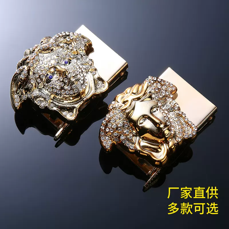 皮带头带钻美人头自动扣头腰带头卡扣裤带扣皮带扣头配件4.0cm扣