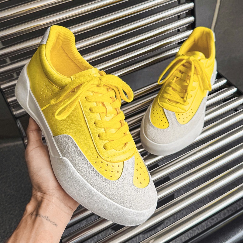 Shoes Men's Shoes Niche Design Casual Sports Shoes Youth Leather Fashion Versatile Men's Thick-Soled Casual Shoes
