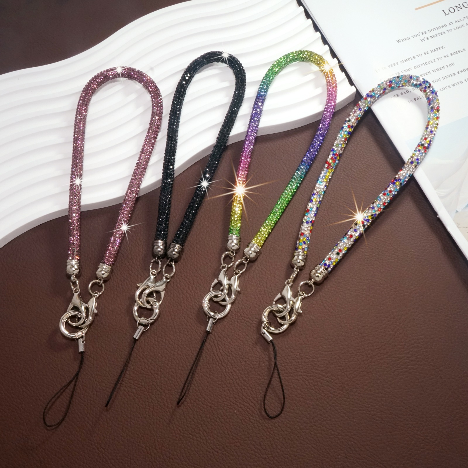 Comercio exterior explosión 0.7 diamante de muñeca colgante red de lujo diamante de pulsera corto nuevo colgante de caso de teléfono móvil