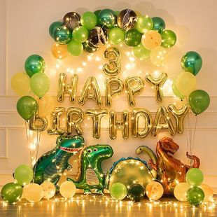 Dinosaur Theme First Birthday Decoration Party Scene Background Wall Layout Supplies Kidsren Baby Balloons Boy