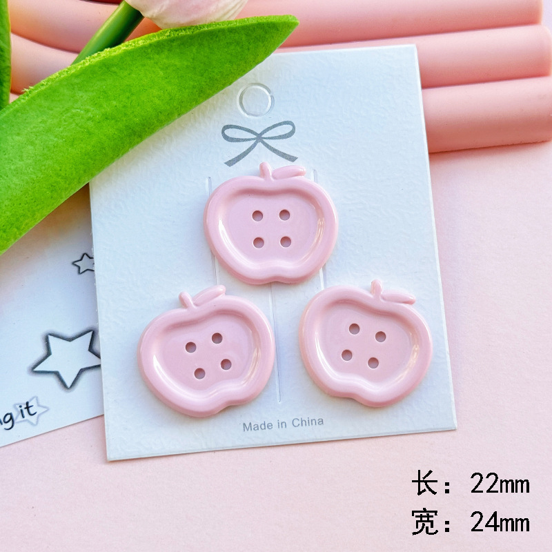 ボタンのマカロンアップルは新型のdiyアクリル部品の靴の花の携帯の携帯の携帯のケースに合わせて髪飾りを挟みます。