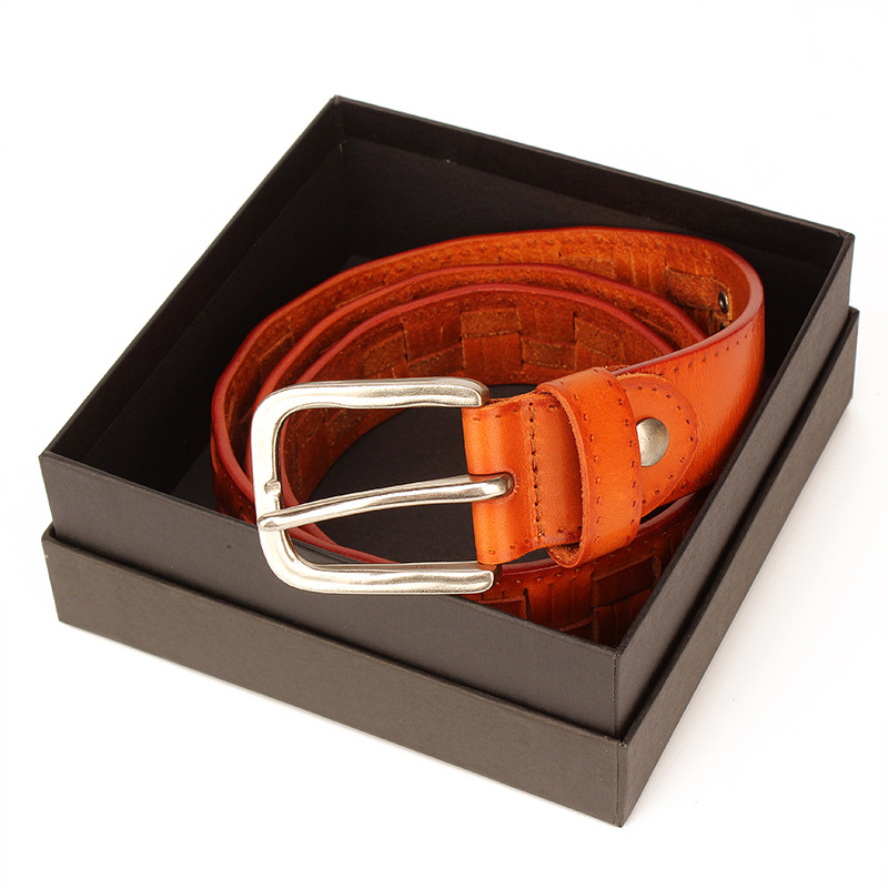 黑色皮带纸盒皮带天地盖礼品盒现货零售批发14.5x14.5cm