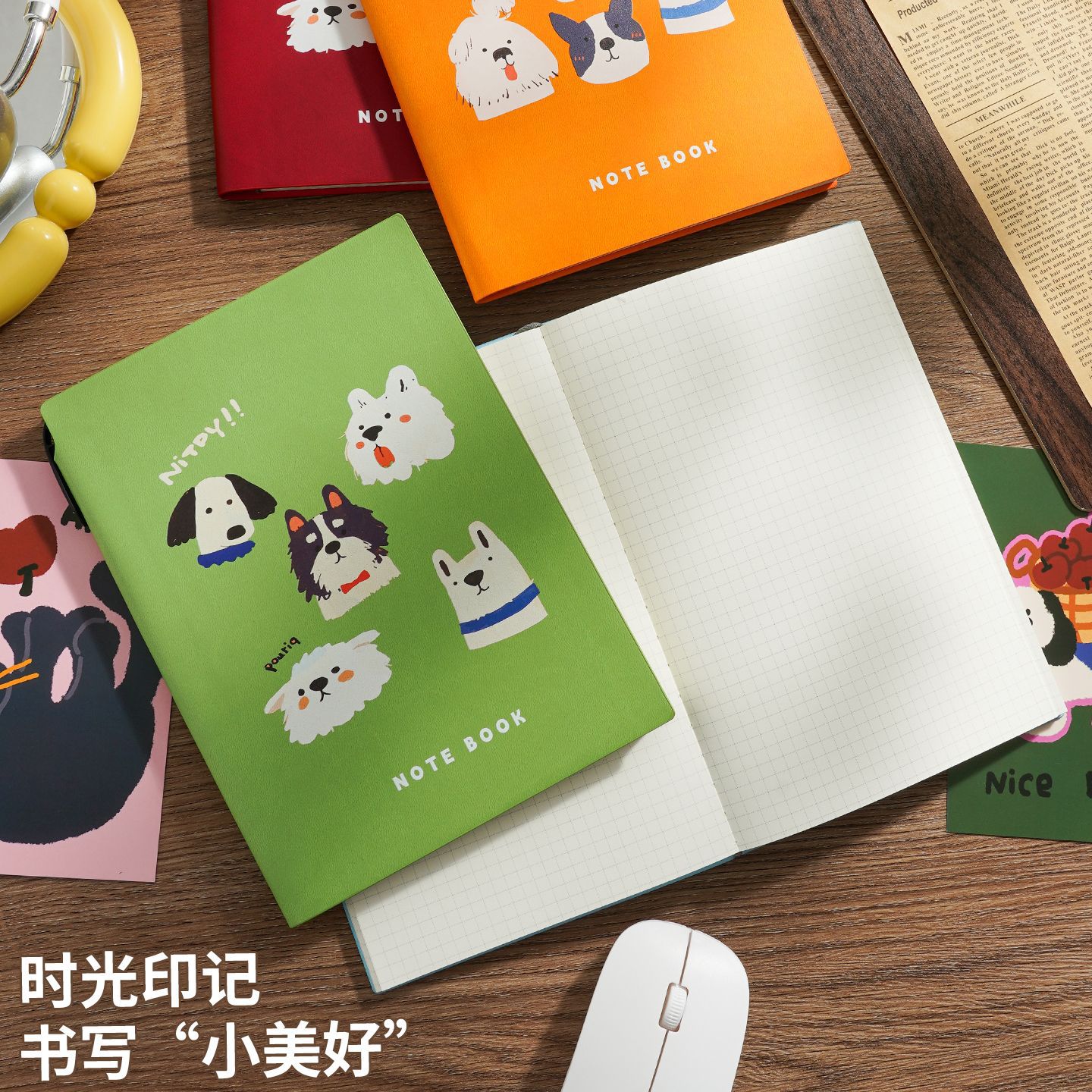 猫咪插画笔记本本子卡通手账本记事本可批发手帐小清新日韩可爱风
