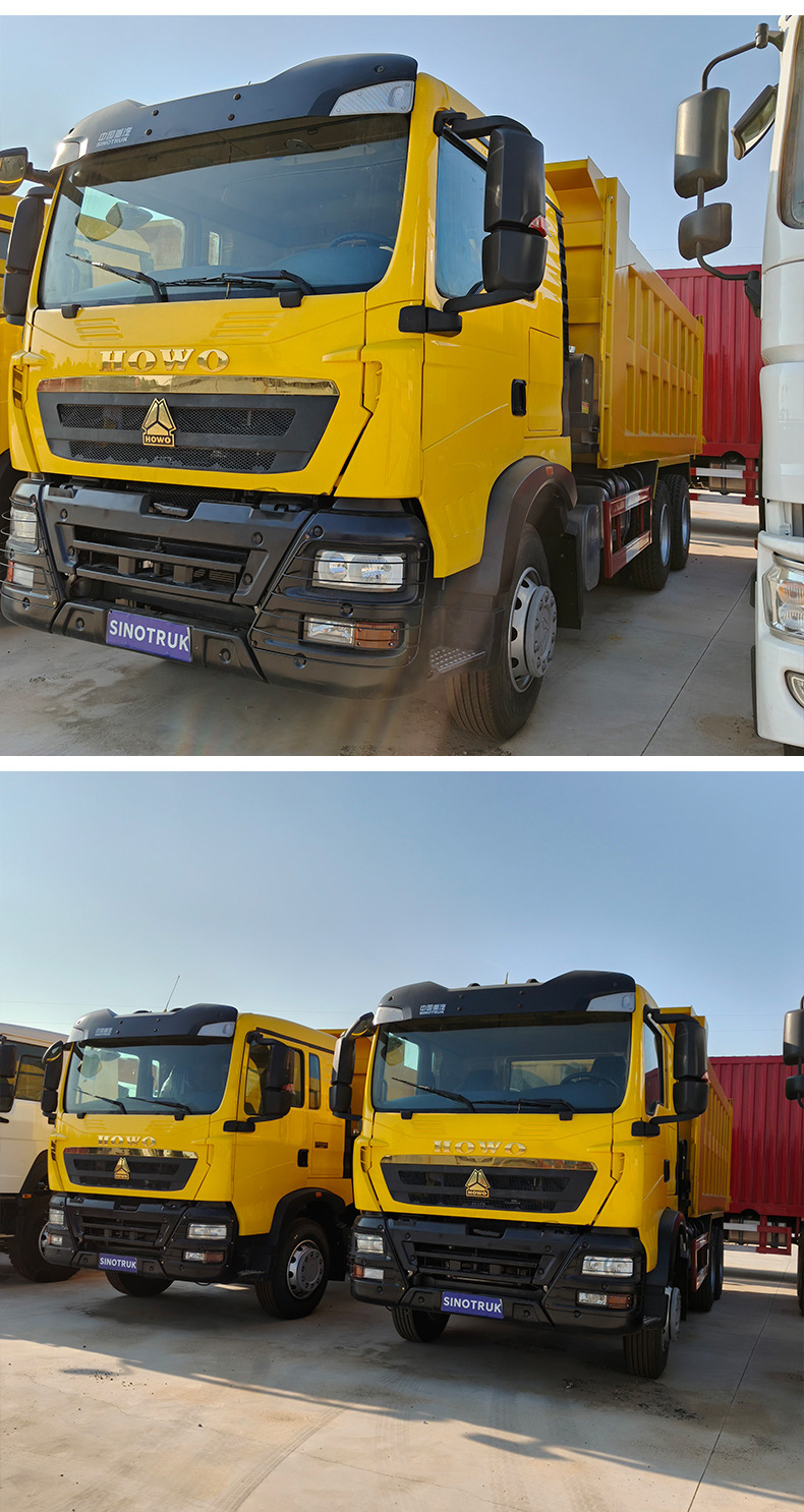 Howo Self-Loading Small Dump Truck for Transporting Gravel and Stone in Construction Projects, with Two Front and Eight Rear Wheels, Light-Duty Box-Type Truck