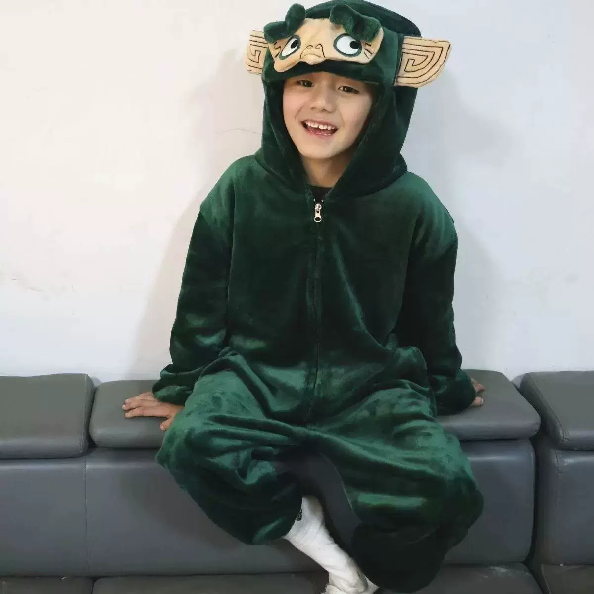 秋冬季儿童结界兽哪吒敖丙可爱法兰绒卡通动物连体睡衣男女家居服