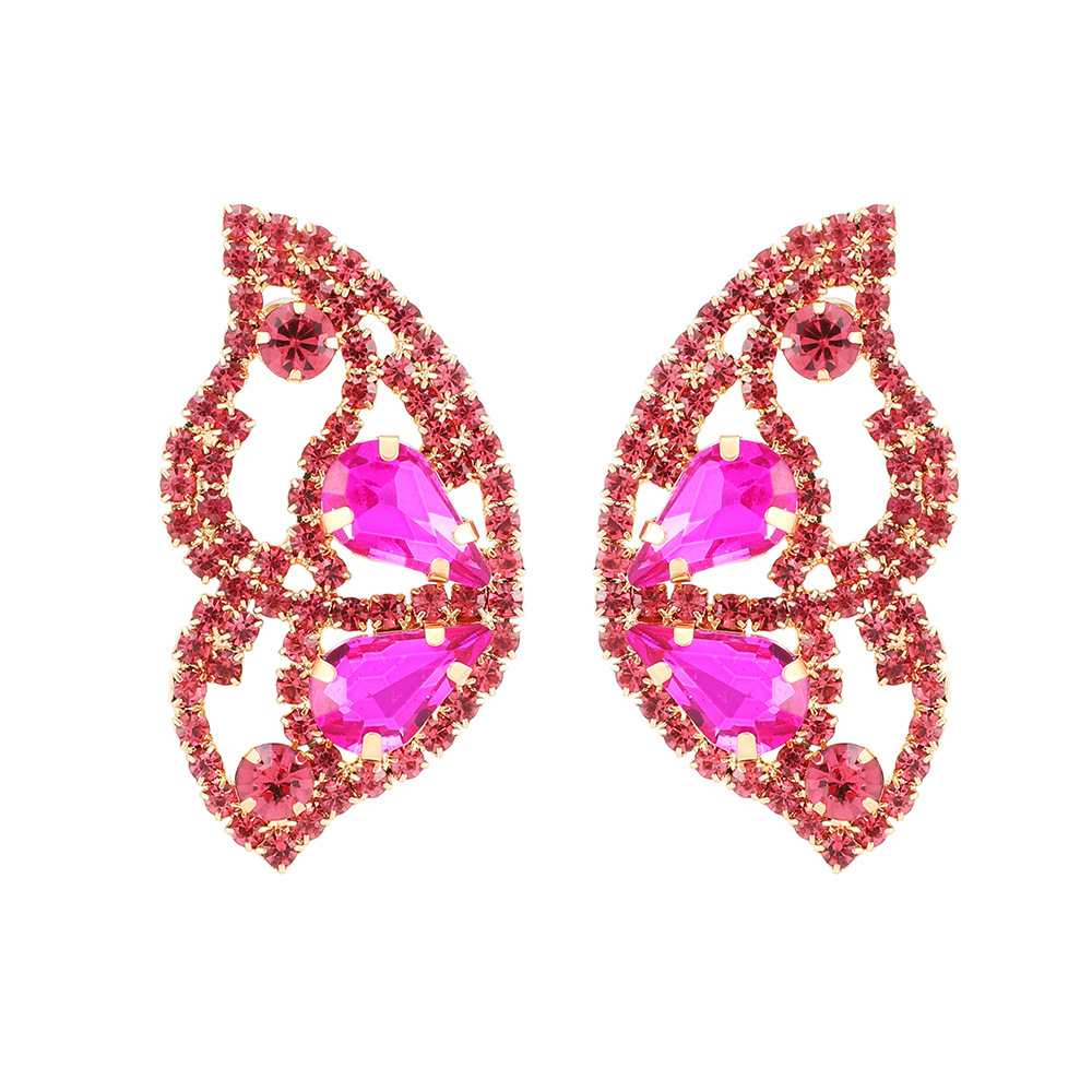 Holiday, Street Occasion 1 Pair Simple Style Butterfly Glass Women's Ear Studs
