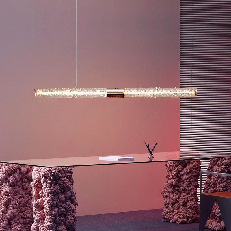 Landelier bar simple diseño de la isla de ventana larga lámpara de comedor ligera lujosa un árbol de diseño moderno de larga palabra