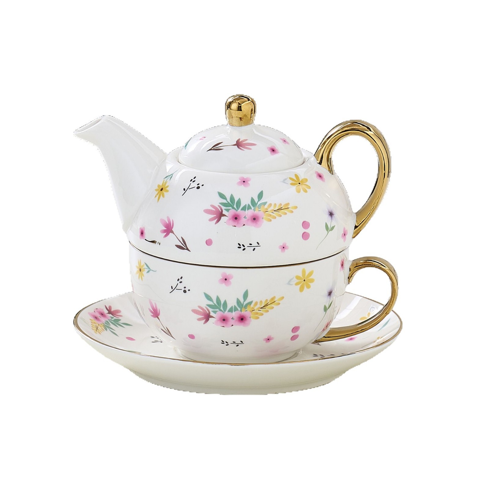 Juego de té de cerámica de oro transfronterizo