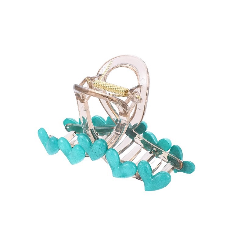 Temperamento de alto nivel amor agarrar clip de cabello de niñas más clip de tiburón detrás de la cabeza de un disco grande clip de cabello tocado