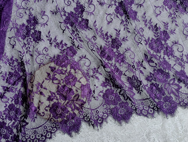 1.5 M × 3m pestañas suaves tela de encaje DIY ropa falda cortina de escritorio tela de fondo decoración