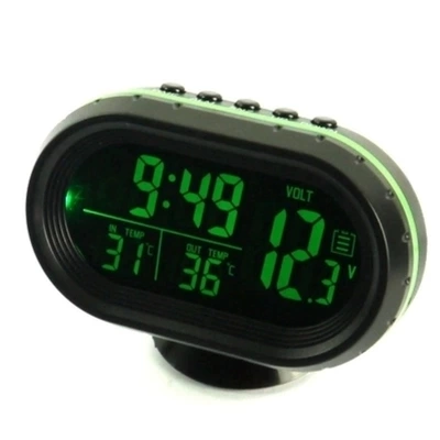 Creative Car Clock Car Car thermometer - 7009v-green-orange-standard