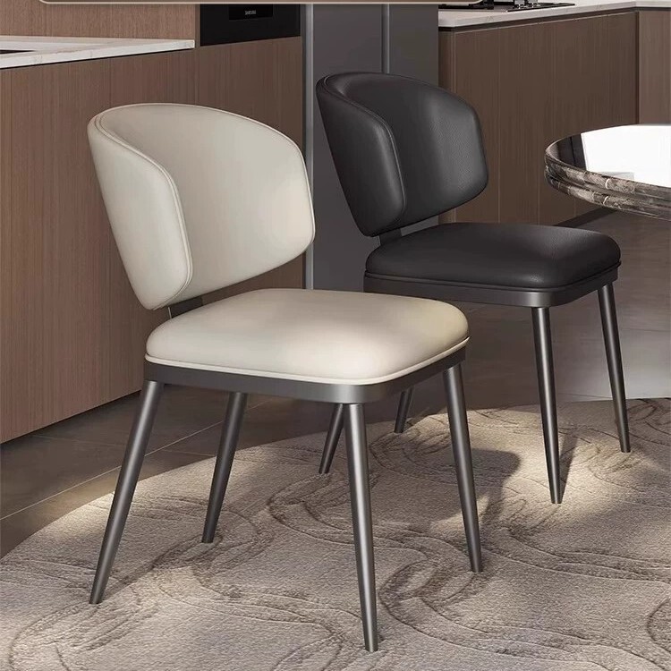 Genuine Leather Italian-Style Minimalist Dining Chair with a Light Luxury and High-End Feel, Home-Use Chair with Backrest, Luxury Stone Dining Table and Chair Set, Island Table, 2026 New Model Chair Genuine Leather Italian-Style Minimalist Dining Chair with a Light Luxury and High-End Feel, Home-Use Chair with Backrest, Luxury Stone Dining Table and Chair Set, Island Table, 2026 New Model Chair