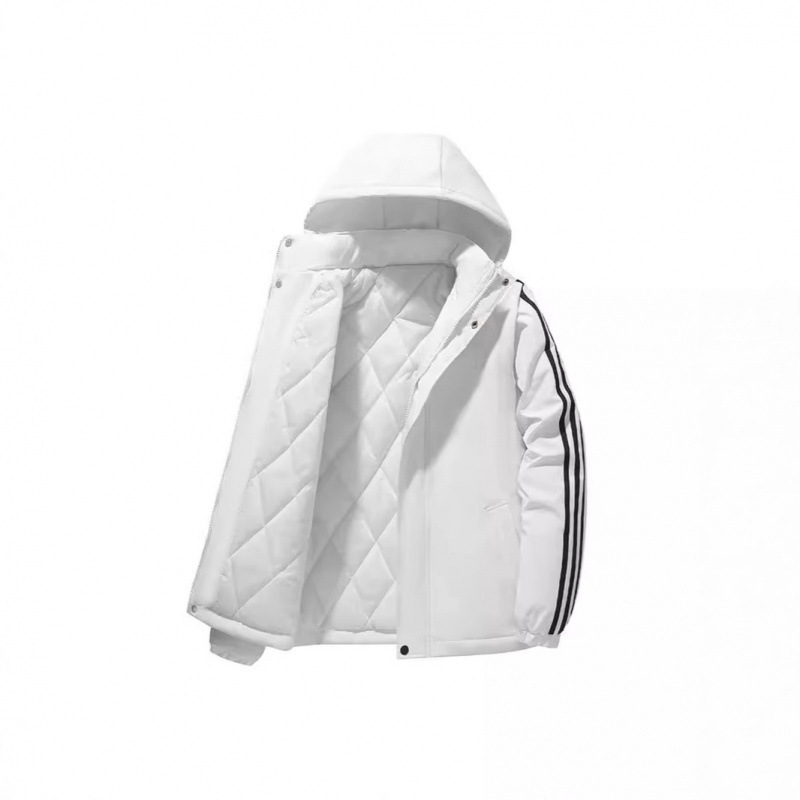 Capa de algodón de invierno para hombres gruesa con capuzas de tres barras de algodón sombrero desmontable chaqueta de algodón suelta de gran tamaño calentamiento ropa de pan casual