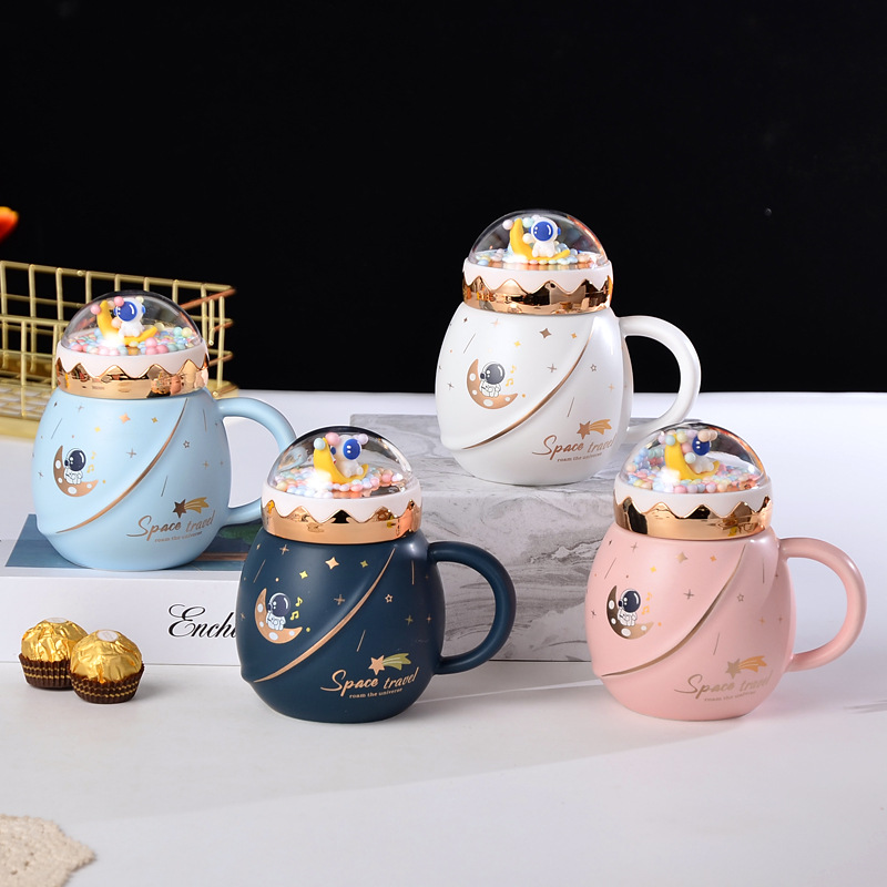 Planet mug cartoon astronaut ceramic cup creative astronaut gift…