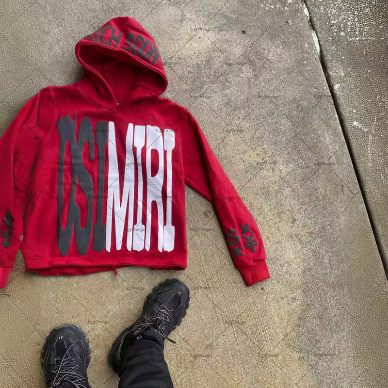 Color New letter printing oversized hoodie Men American streetwear vintage trendy brand fashion loose set